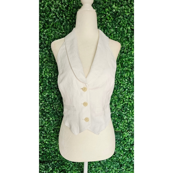 J.Crew Open-back vest in linen-cupro blend - Picture 8 of 16